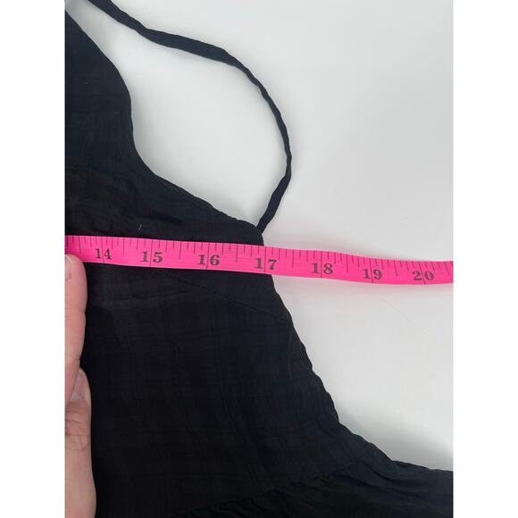 Aritzia Wilfred Black Tiered Fit Flair Dress Size‎ M Fairy Witchy Whimsigoth - Picture 4 of 5